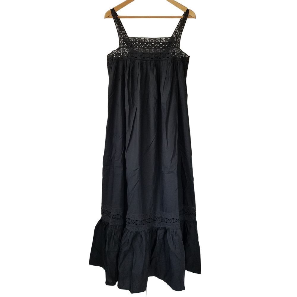 J. Crew Black Midi Dress